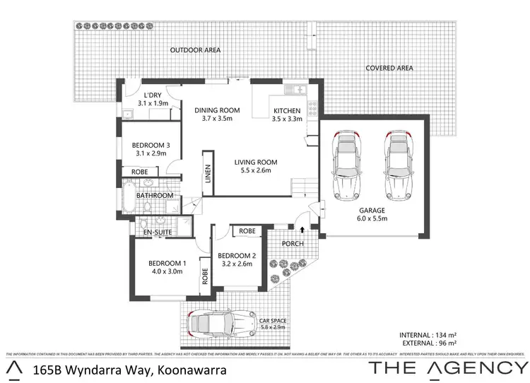 Floorplan of Homely semi-detached listing, 165B Wyndarra Way, Koonawarra NSW 2530