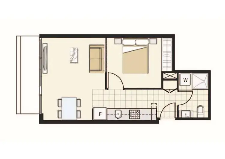 Floorplan of Homely apartment listing, 2602/5 Sutherland Street, Melbourne VIC 3000