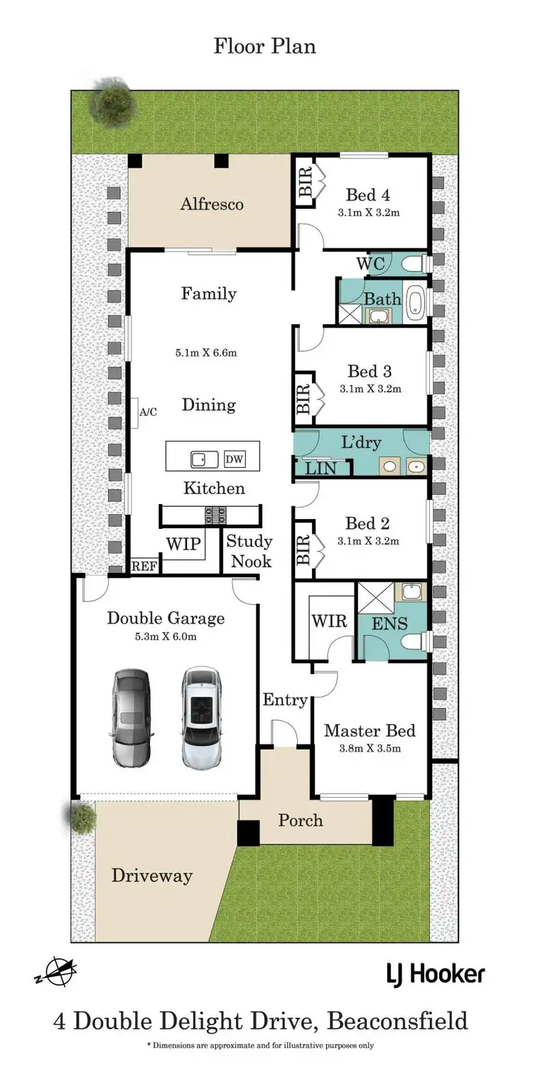 Floorplan of Homely house listing, 4 Double Delight Drive, Beaconsfield VIC 3807