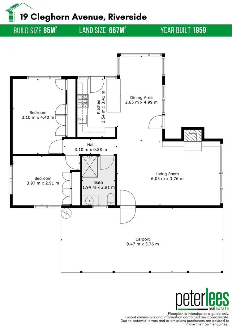 Floorplan of Homely house listing, 19 Cleghorn Avenue, Riverside TAS 7250