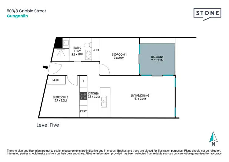 Floorplan of Homely apartment listing, 503/8 Gribble Street, Gungahlin ACT 2912