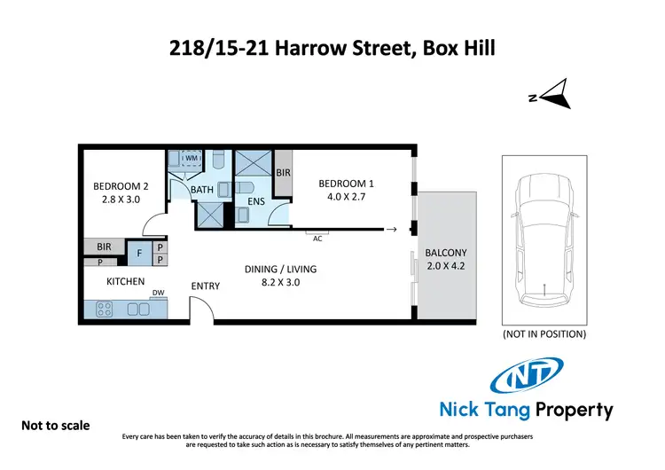 Floorplan of Homely apartment listing, 218/15-21 Harrow Street, Box Hill VIC 3128
