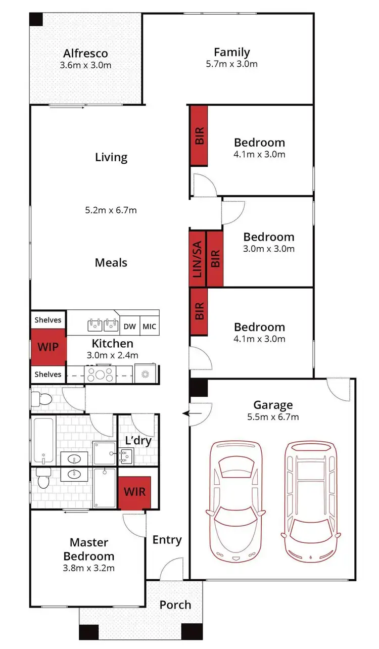 Floorplan of Homely house listing, 6 Lapwing Entrance, Winter Valley VIC 3358