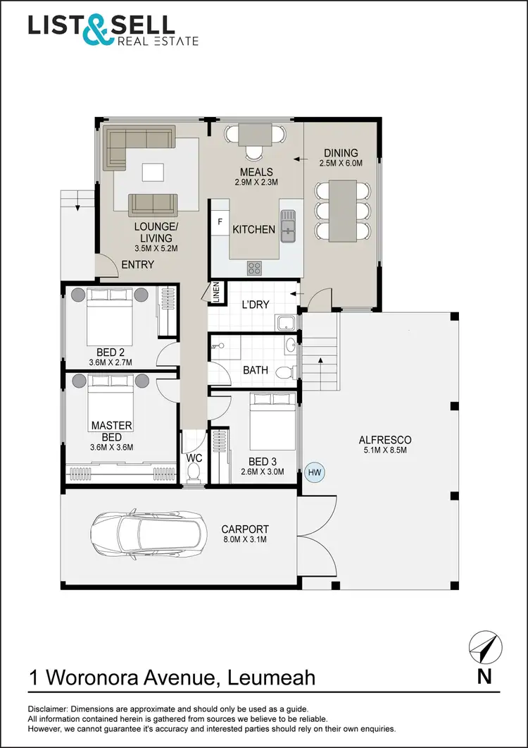 Floorplan of Homely house listing, 1 Woronora Avenue, Leumeah NSW 2560