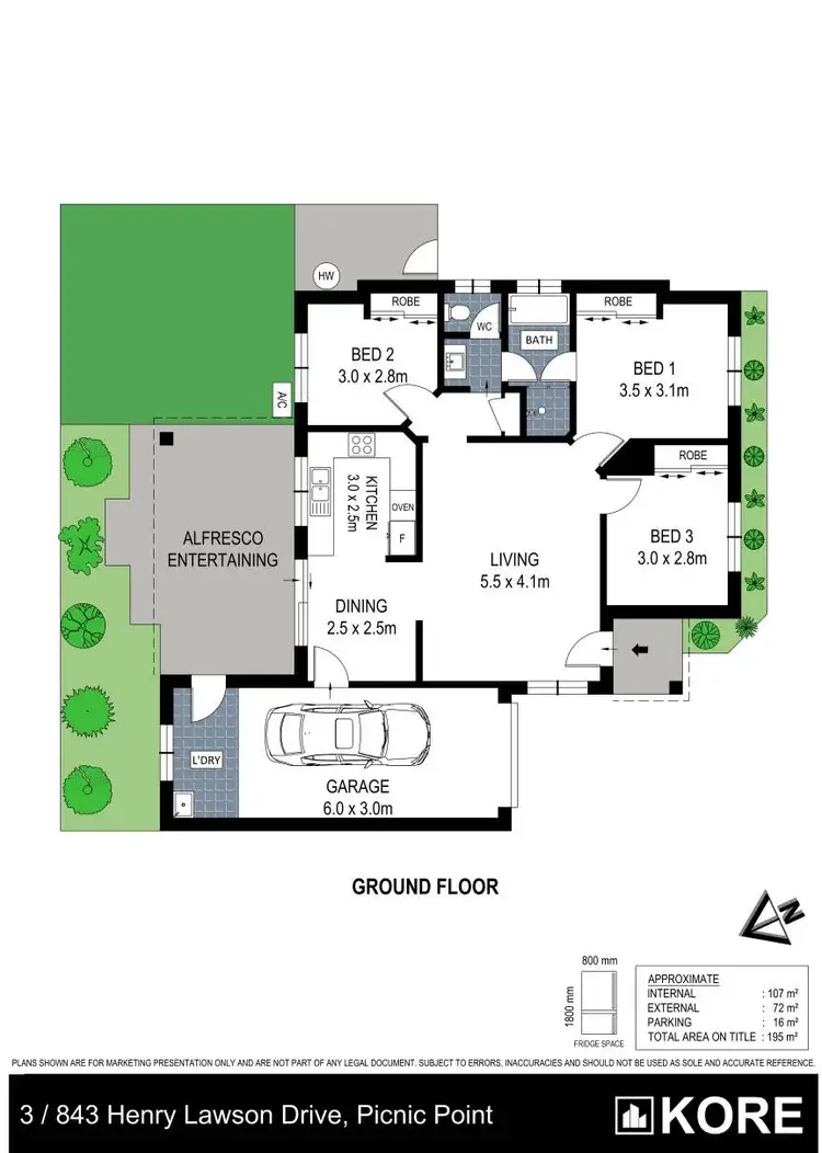 Floorplan of Homely villa listing, 3/843 Henry Lawson Drive, Picnic Point NSW 2213