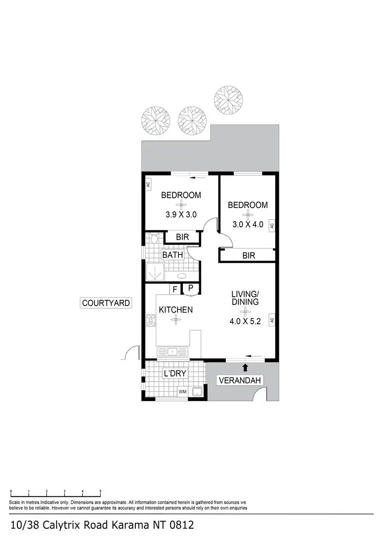 Floorplan of Homely unit listing, 10/38 Calytrix Road, Karama NT 812