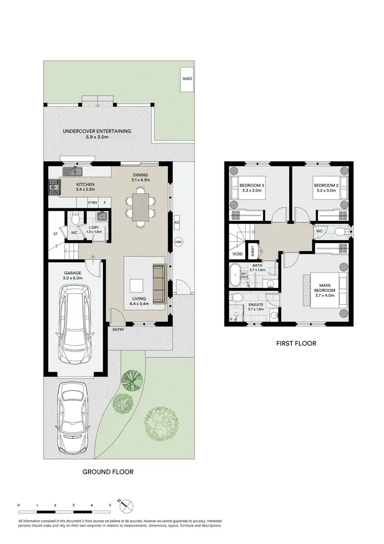 Floorplan of Homely townhouse listing, 1/11 Owen Jones Row, Menai NSW 2234