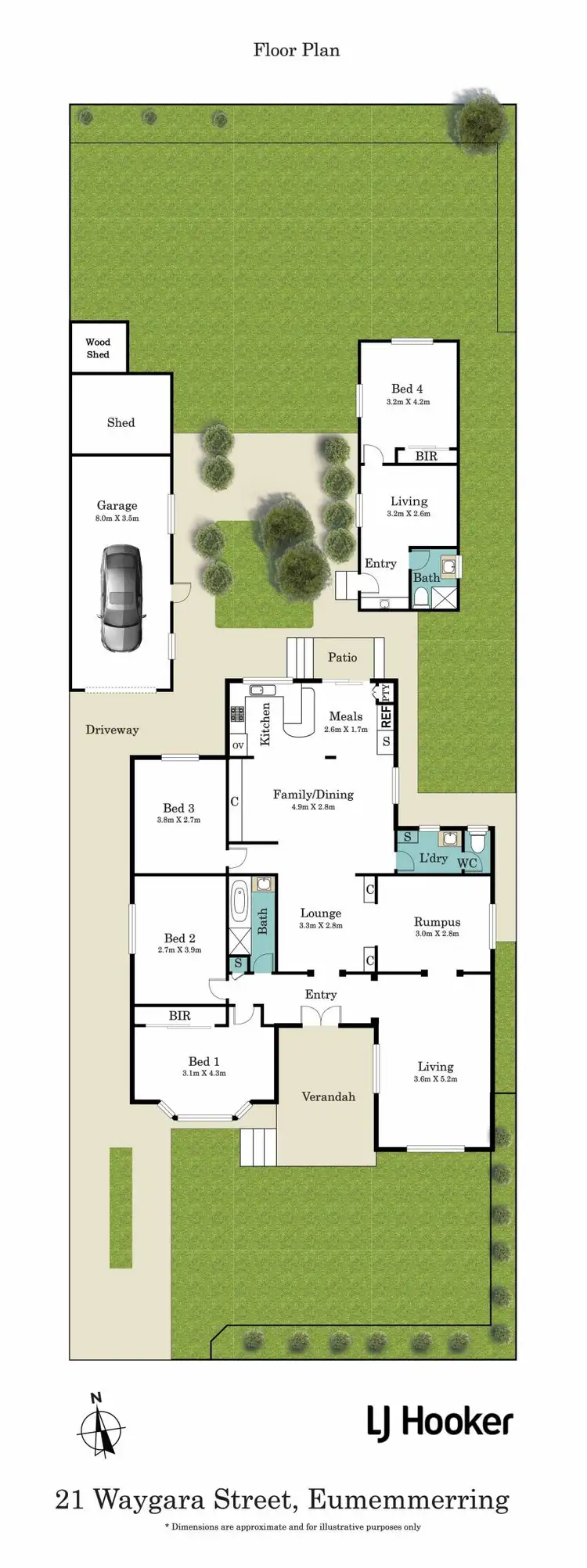 Floorplan of Homely house listing, 21 Waygara Street, Eumemmerring VIC 3177