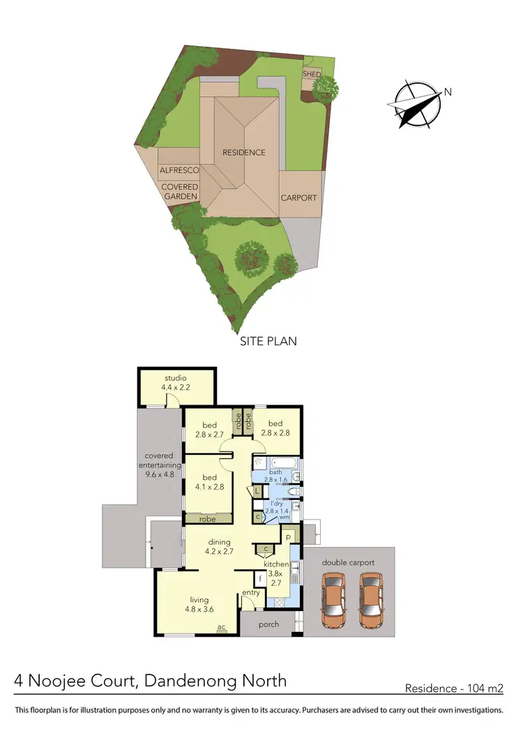 Floorplan of Homely house listing, 4 Noojee Court, Dandenong North VIC 3175