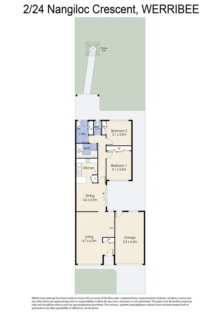 Floorplan of Homely unit listing, 2/24 Nangiloc Crescent, Werribee VIC 3030