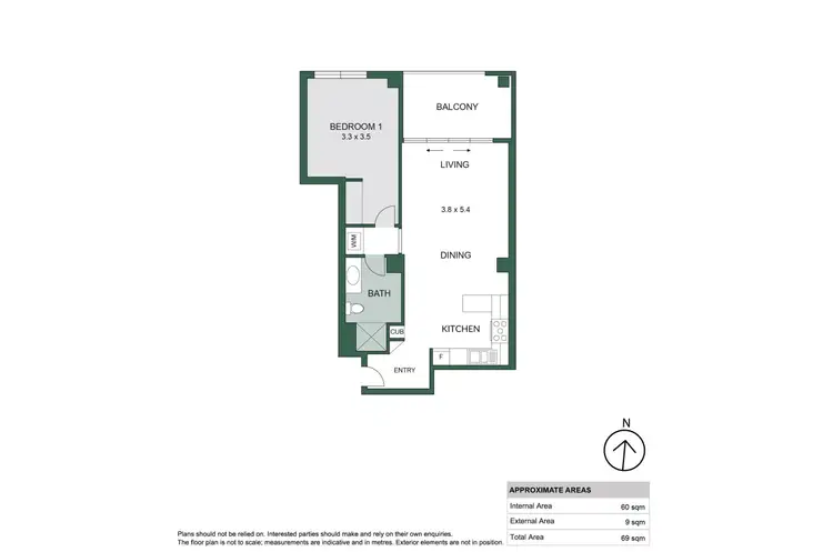 Floorplan of Homely apartment listing, 507/18 Rowlands Place, Adelaide SA 5000