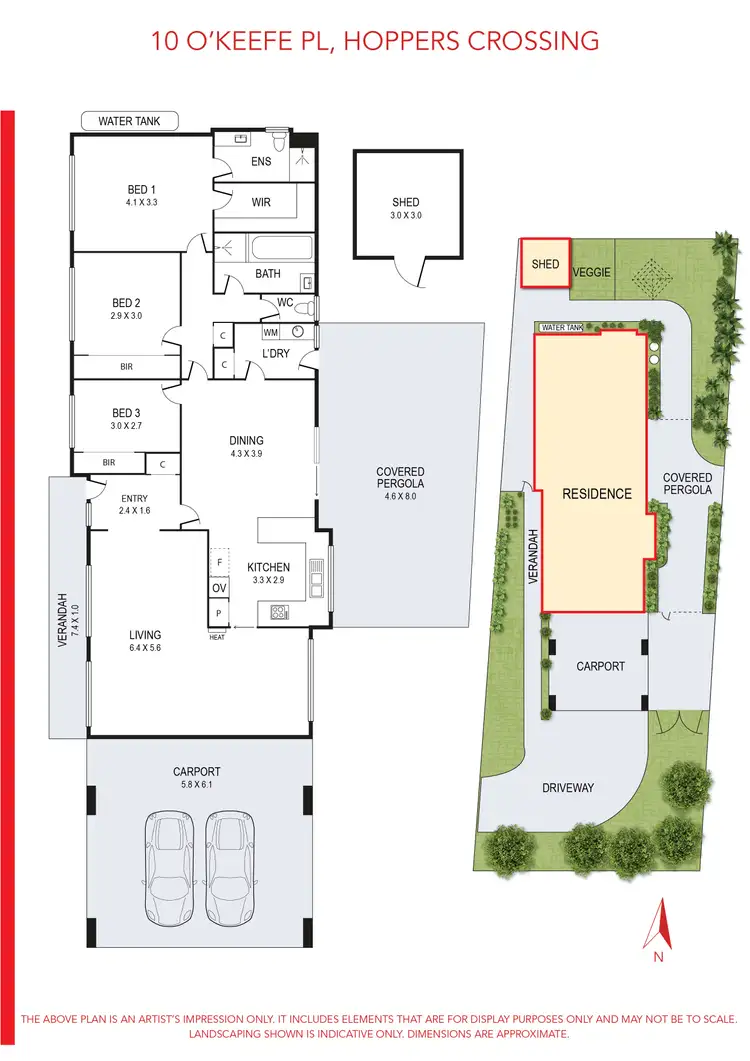 Floorplan of Homely house listing, 10 Okeefe Place, Hoppers Crossing VIC 3029