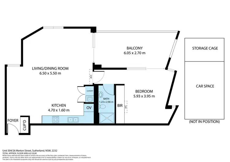 Floorplan of Homely unit listing, 504/26 Merton Street, Sutherland NSW 2232