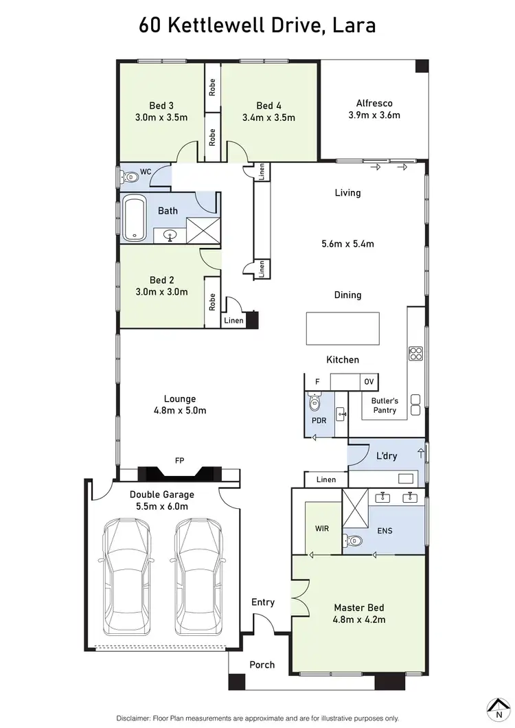 Floorplan of Homely house listing, 60 Kettlewell Drive, Lara VIC 3212