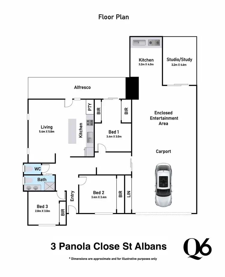 Floorplan of Homely house listing, 3 Penola Close, St Albans VIC 3021