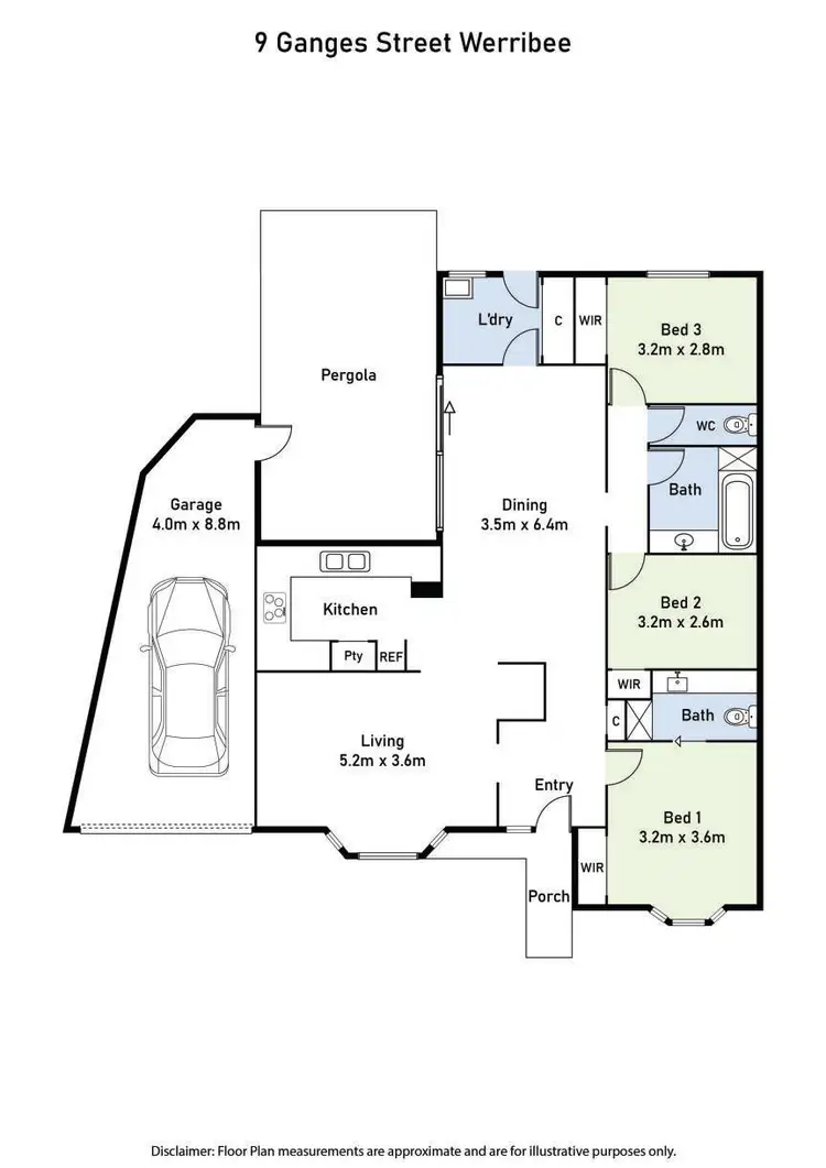 Floorplan of Homely house listing, 9 Ganges Court, Werribee VIC 3030