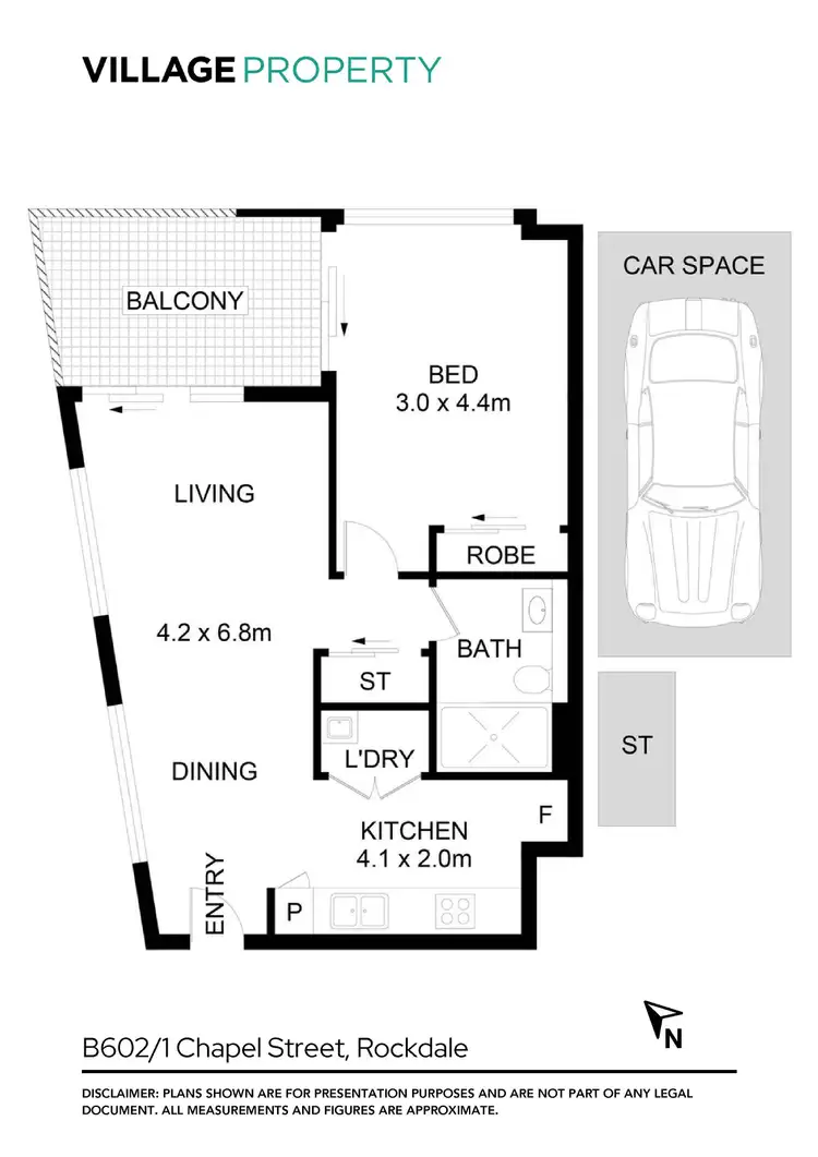 Floorplan of Homely apartment listing, B602/1 Chapel Street, Rockdale NSW 2216