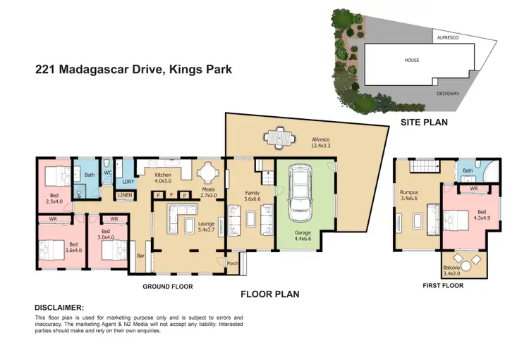 Floorplan of Homely house listing, 221 Madagascar Drive, Kings Park NSW 2148
