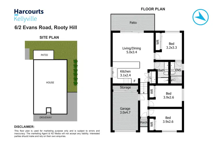 Floorplan of Homely villa listing, 6/2 Evans Road, Rooty Hill NSW 2766