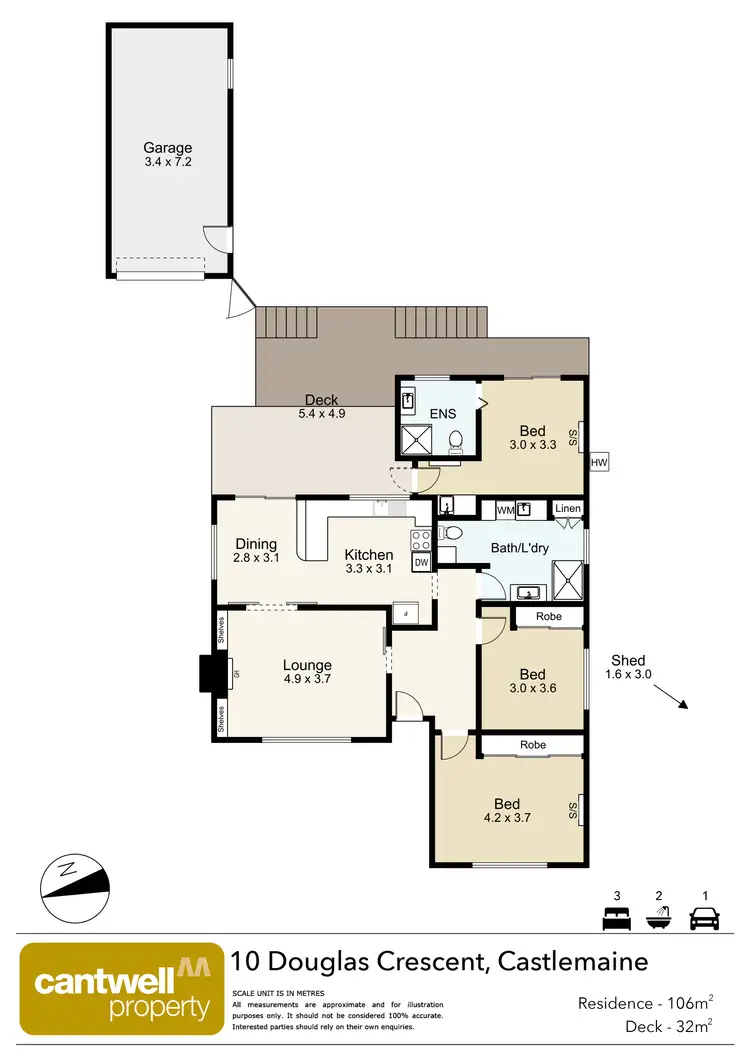 Floorplan of Homely house listing, 10 Douglas Crescent, Castlemaine VIC 3450