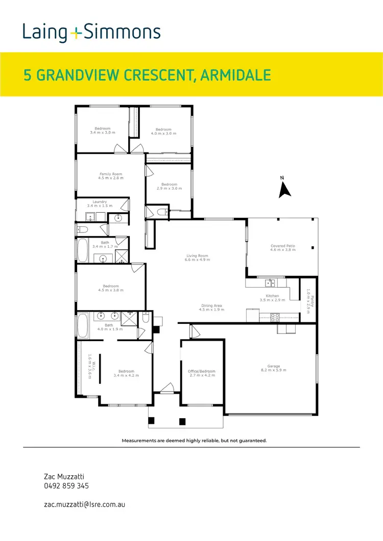 Floorplan of Homely house listing, 5 Grandview Crescent, Armidale NSW 2350