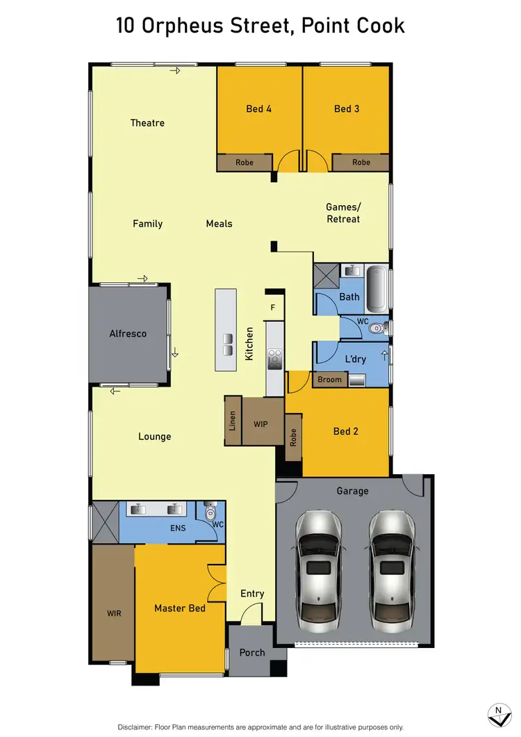 Floorplan of Homely house listing, 10 Orpheus Street, Point Cook VIC 3030