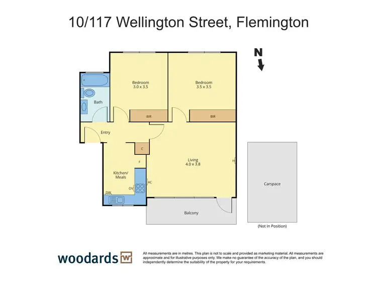 Floorplan of Homely apartment listing, 10/117 Wellington Street, Flemington VIC 3031