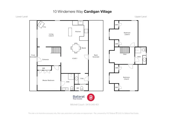 Floorplan of Homely house listing, 10 Windermere Way, Cardigan Village VIC 3352
