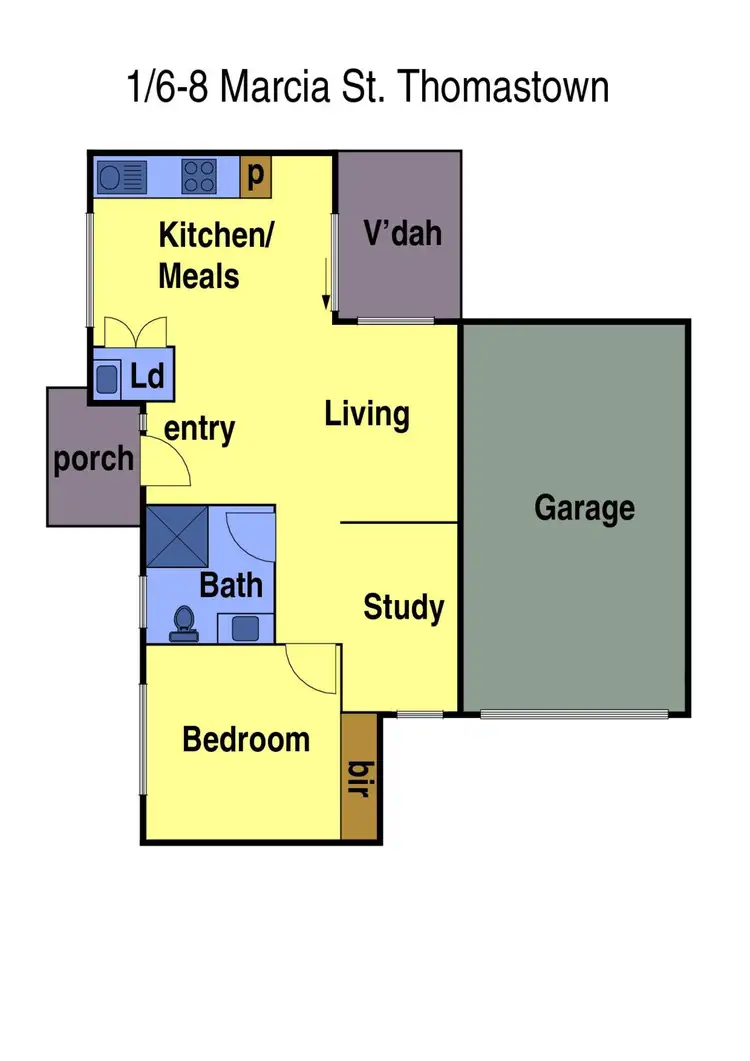 Floorplan of Homely unit listing, 1/6-8 Marcia Street, Thomastown VIC 3074