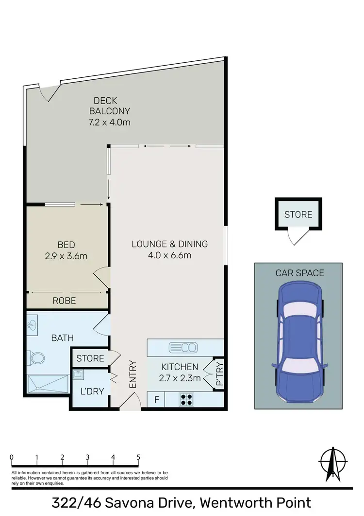 Floorplan of Homely apartment listing, 322/46 Savona Drive, Wentworth Point NSW 2127