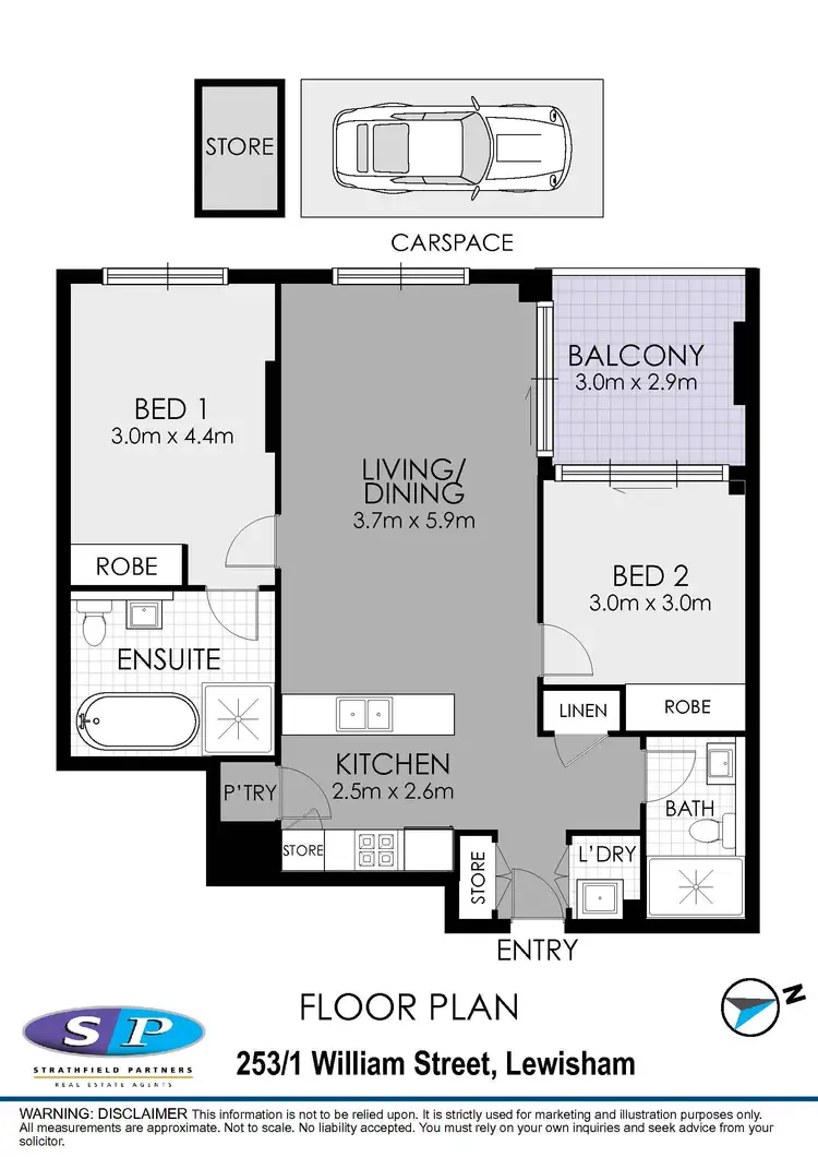 Floorplan of Homely apartment listing, 253/1-3 William Street, Lewisham NSW 2049