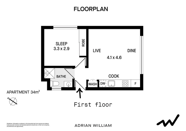 Floorplan of Homely apartment listing, 107/11-13 Osgood Avenue, Marrickville NSW 2204
