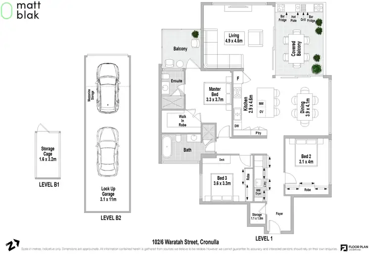 Floorplan of Homely apartment listing, 102/6 Waratah Street, Cronulla NSW 2230