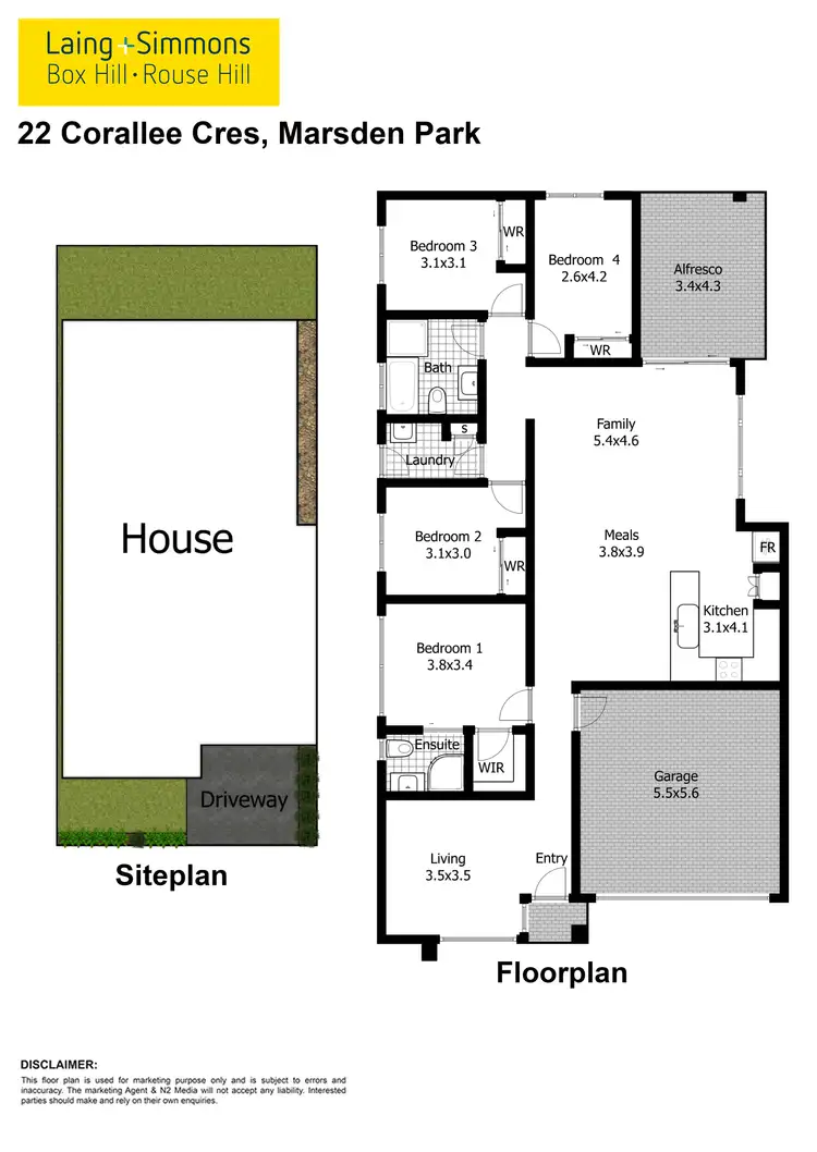 Floorplan of Homely house listing, 22 Corallee Crescent, Marsden Park NSW 2765