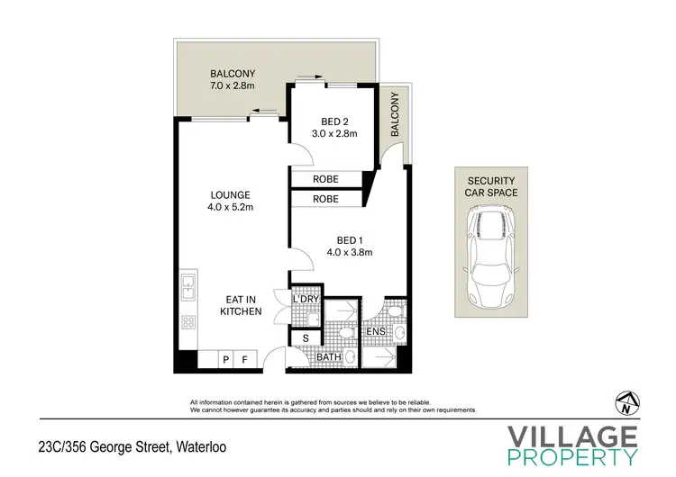 Floorplan of Homely apartment listing, 23C/356-368 George Street, Waterloo NSW 2017