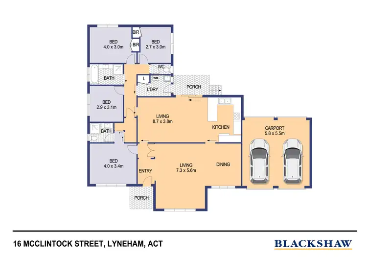 Floorplan of Homely house listing, 16 McClintock Street, Lyneham ACT 2602