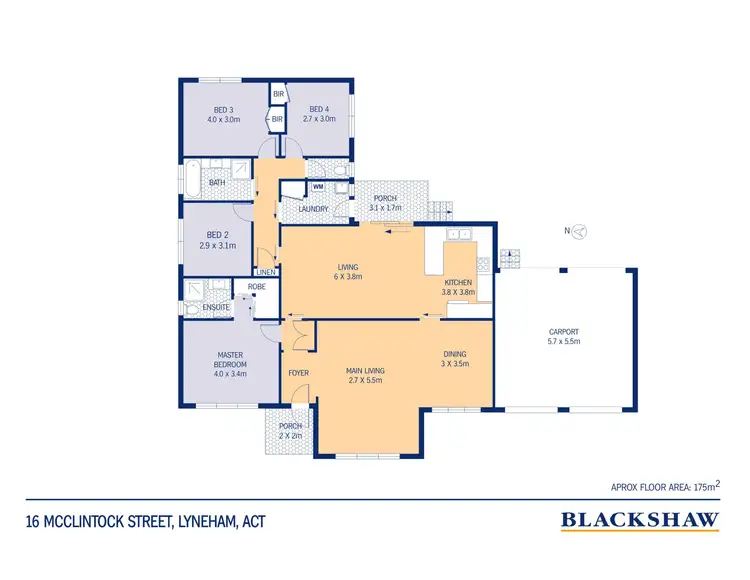 Floorplan of Homely house listing, 16 McClintock Street, Lyneham ACT 2602