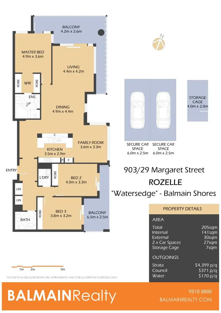 Floorplan of Homely apartment listing, 903/29 Margaret Street, Rozelle NSW 2039