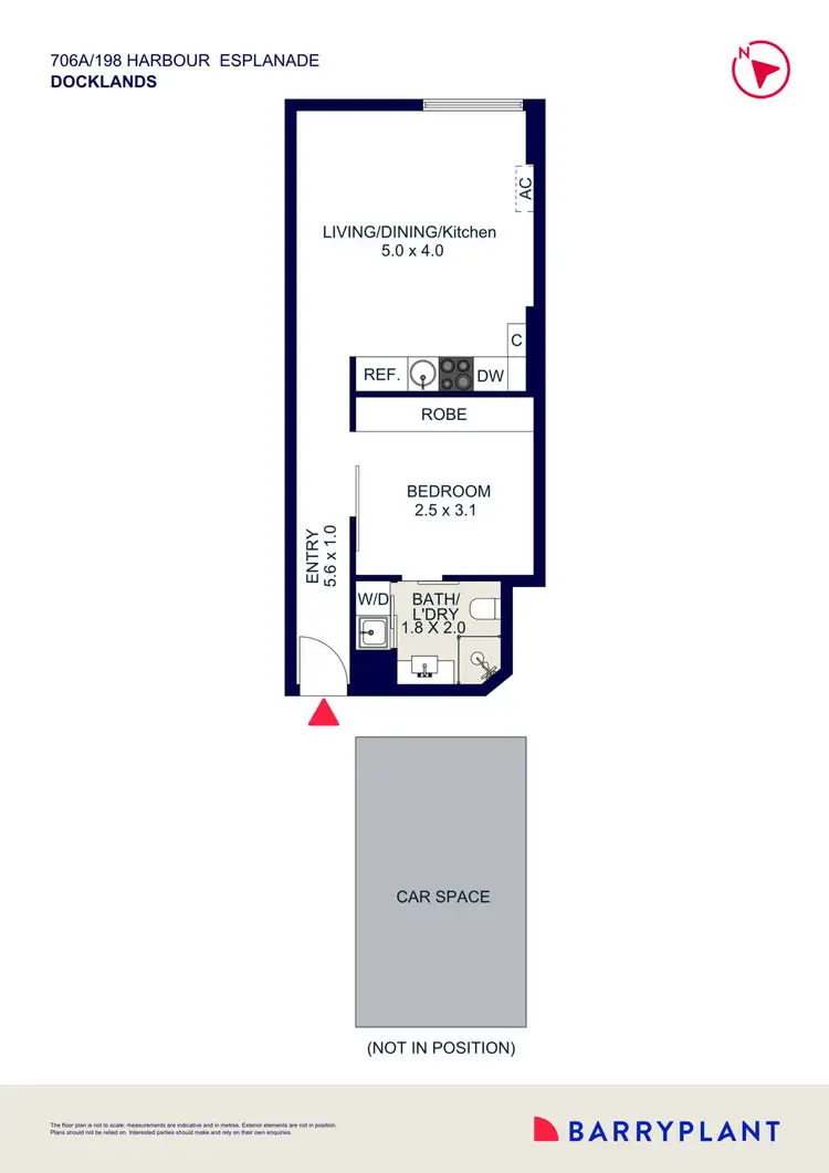 Floorplan of Homely apartment listing, 706a/198 Harbour Esplanade, Docklands VIC 3008