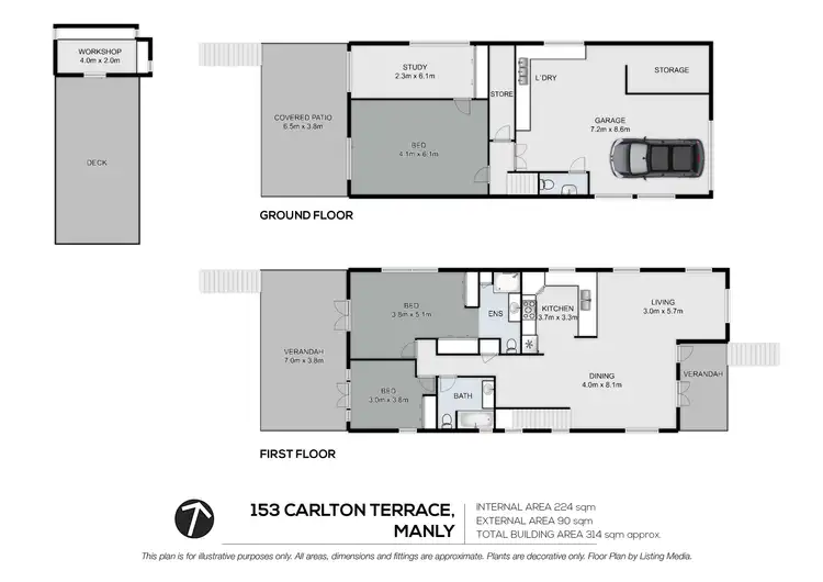 Floorplan of Homely house listing, 153 Carlton Terrace, Manly QLD 4179