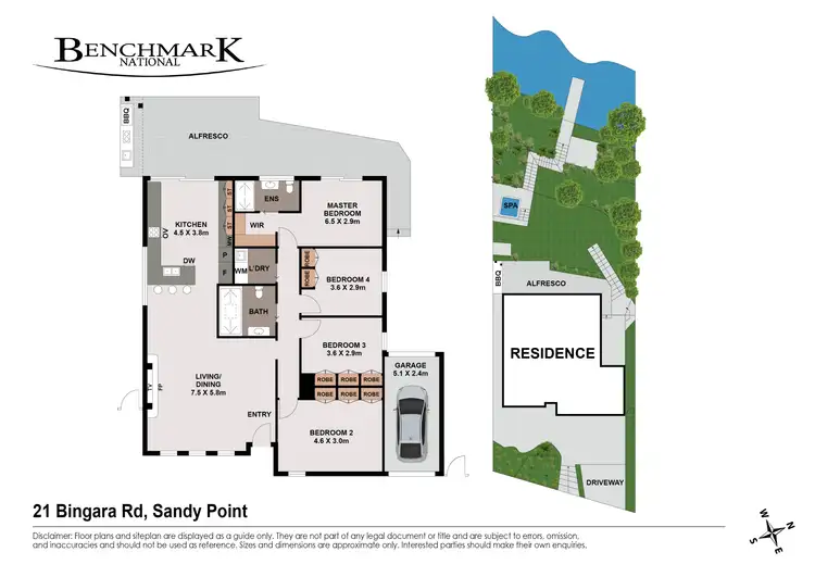 Floorplan of Homely house listing, 21 Bingara Drive, Sandy Point NSW 2172