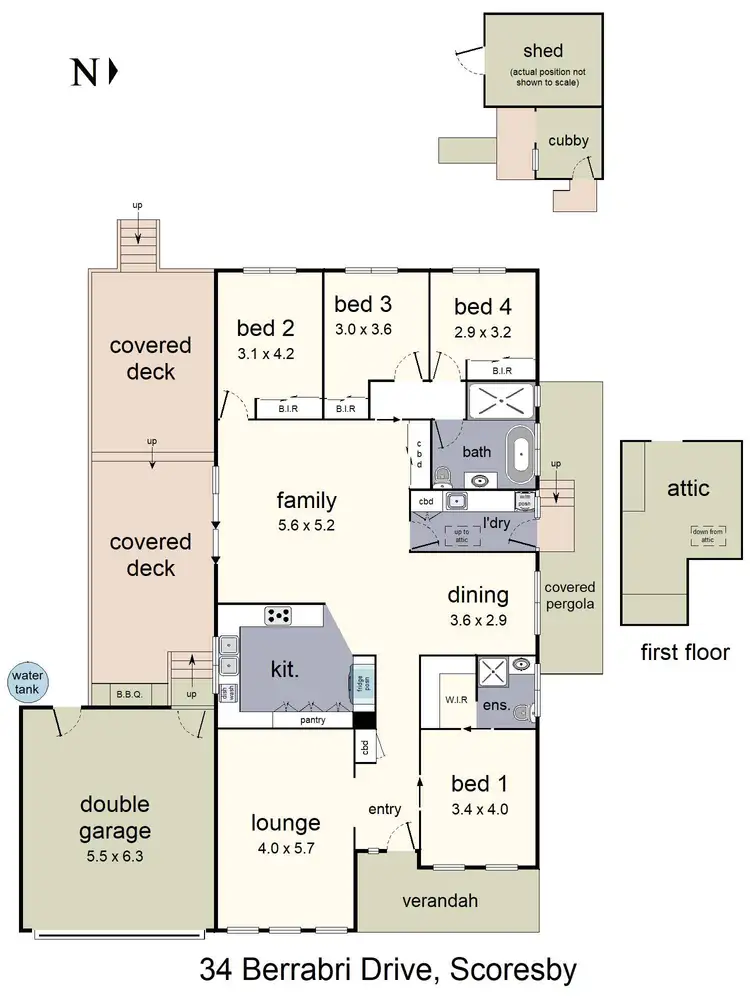 Floorplan of Homely house listing, 34 Berrabri Drive, Scoresby VIC 3179