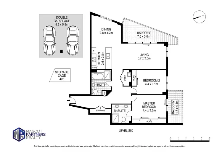 Floorplan of Homely apartment listing, 264/3-9 Church Avenue, Mascot NSW 2020