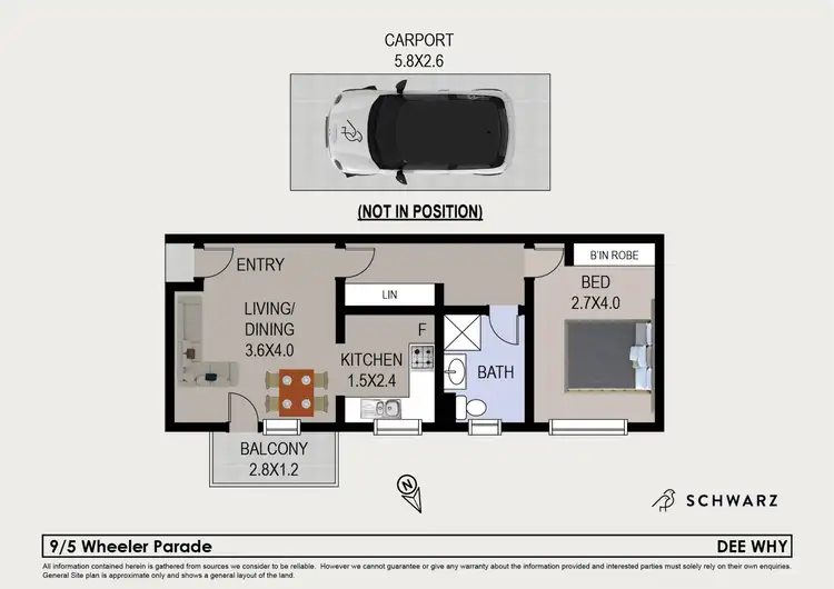 Floorplan of Homely apartment listing, 9/5 Wheeler Parade, Dee Why NSW 2099