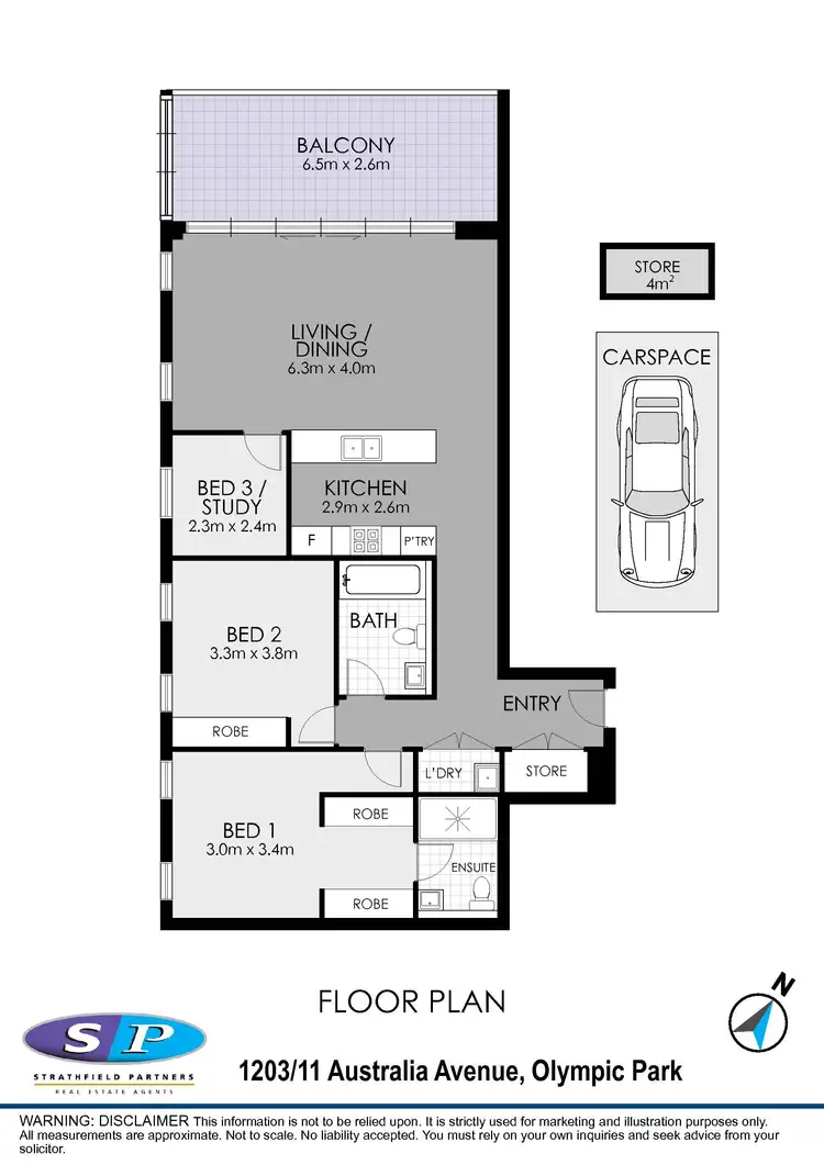 Floorplan of Homely apartment listing, 1203/11 Australia Avenue, Sydney Olympic Park NSW 2127