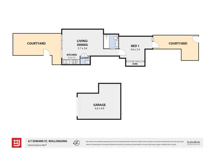 Floorplan of Homely unit listing, 6/7 Edward Street, Wollongong NSW 2500