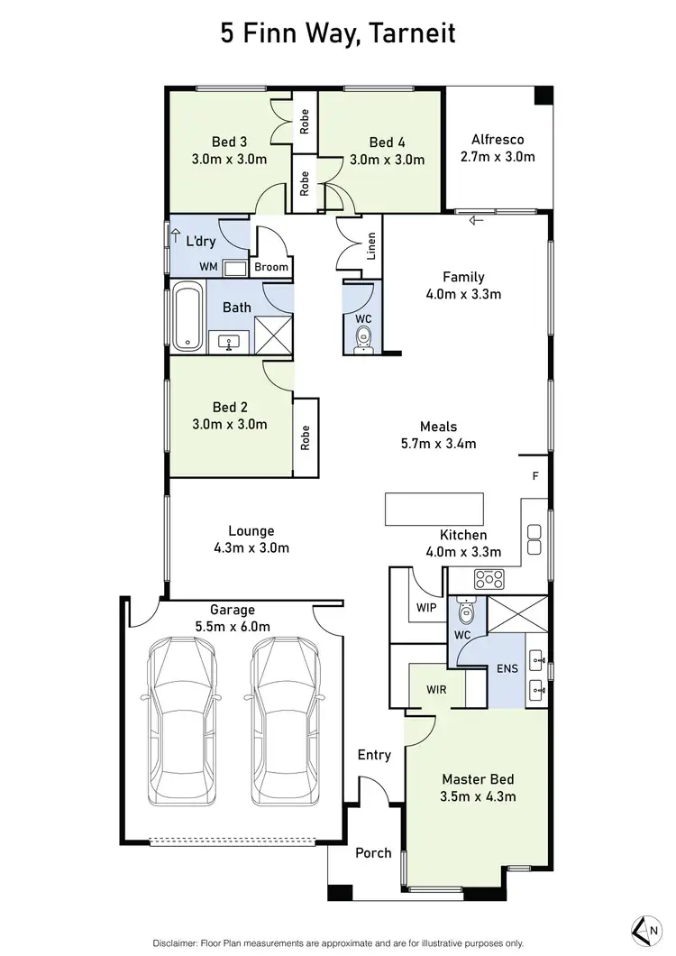 Floorplan of Homely house listing, 5 Finn Way, Tarneit VIC 3029