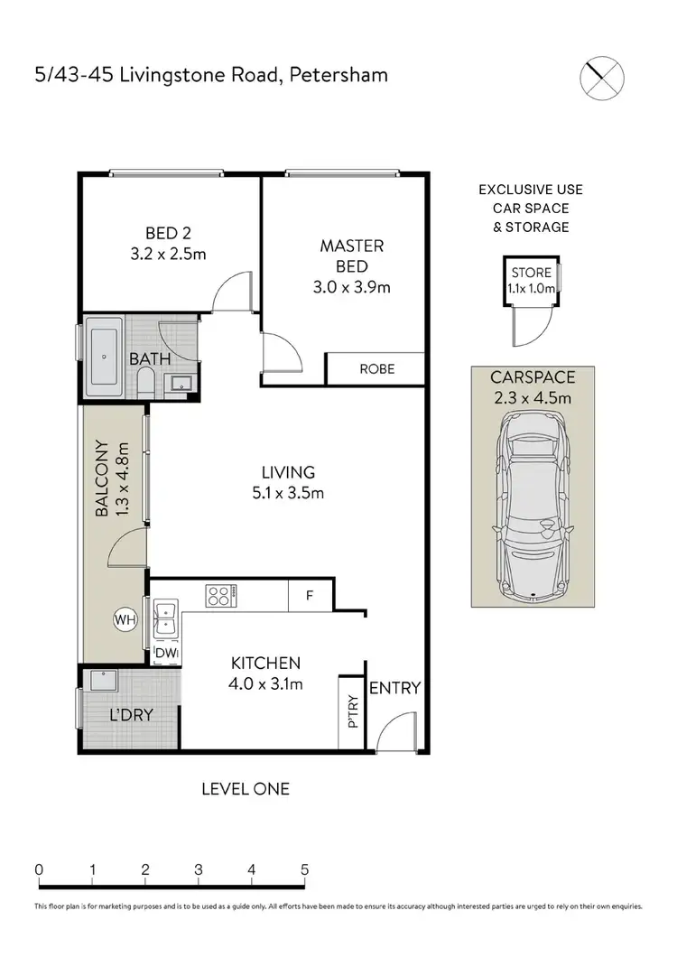 Floorplan of Homely apartment listing, 5/43-45 Livingstone Road, Petersham NSW 2049