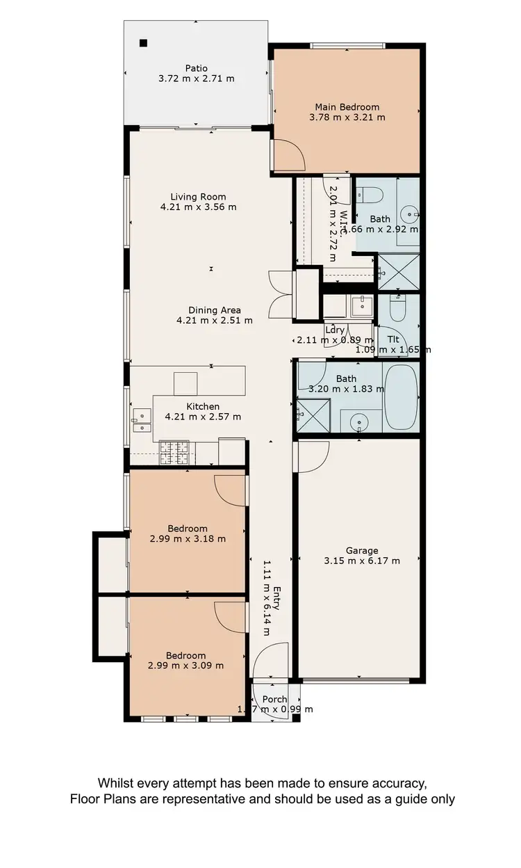 Floorplan of Homely semi-detached listing, 1/6 Wayland Circuit, Morayfield QLD 4506