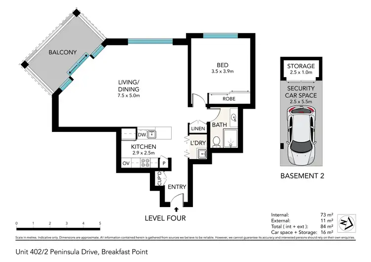 Floorplan of Homely apartment listing, 402/2 Peninsula Drive, Breakfast Point NSW 2137